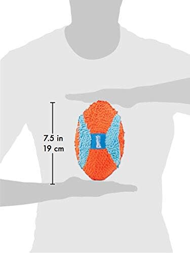 Chuckit! Indoor Fetch Fumbler Dog Toy - Soft Pet Toy for Dogs - Made with Durable, Lightweight, Plush Chenille Fabric - Great Alternative to Balls - 9.5-inch Diameter - Orange and Blue