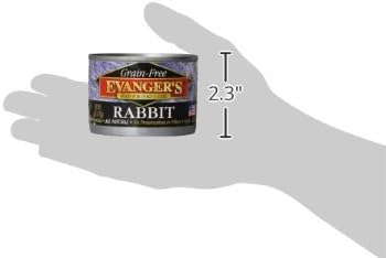Evanger'S 776255 24-Pack Grain Free 100-Percent Rabbit For Dogs And Cats, 6-Ounce
