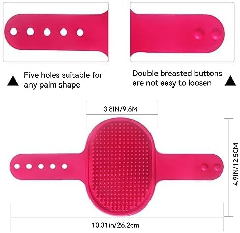 Dog Bath Brush | Dog Grooming Brush, Dog Shampoo Massage Bath Brush Comb with Adjustable Loop Handle for Grooming Short and Long Hair Cats and Dogs, 2pcs(Tapered Brush Head, Yellow + Green)