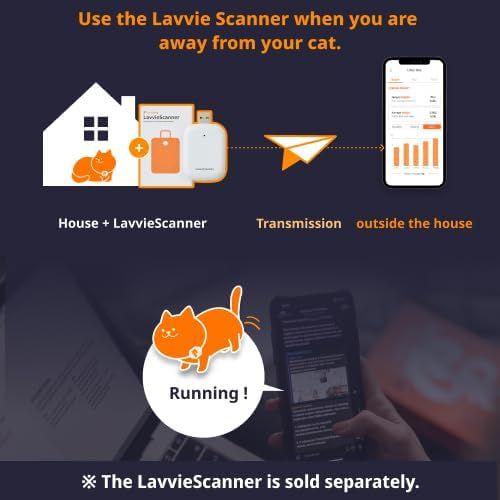 LavvieTAG Charger & Scanner Set | Smartwatch for Cat ID Tag Light (0.01lbs) Activity Analysis Heath Care Calrorie Consumption App Integration Monitor Fitness Tracker(Charger&Scanner Included)