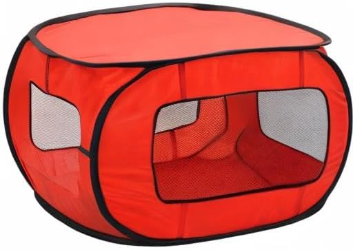 Portable Pop Up Dog Crate-X Large, Red