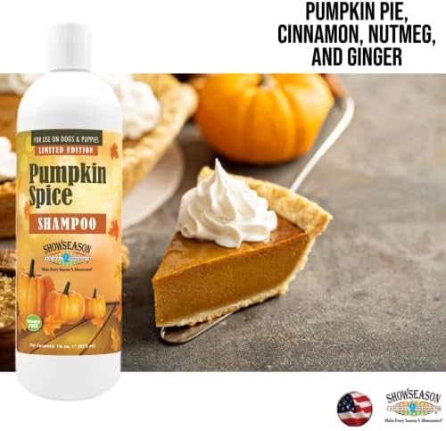 Pumpkin Spice Pet Shampoo for Dogs 16 oz. | Cruelty-Free | Paraben-Free | Biodegradable and Non-Toxic | Made in The USA