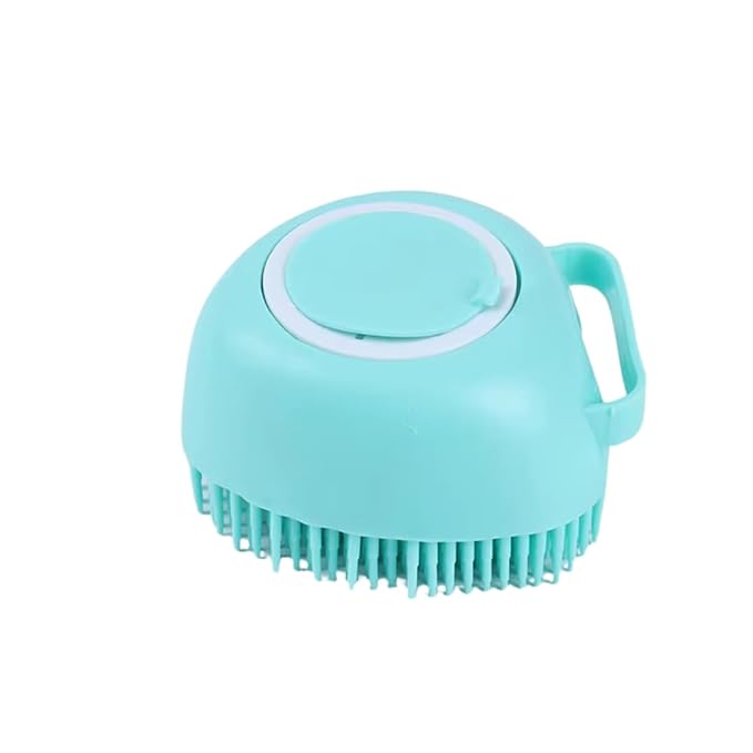 Luxury 2-in-1 Pet Spa Brush - Shampoo Dispensing Silicone Groomer for Dogs & Cats (Blue)