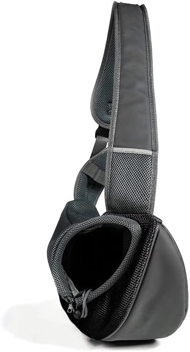 Kucehiup Dog Sling Carrier for Small Dogs Cat Carrier Breathable Mesh Bag(Fits Approximately 3 lbs to 6 lb Pets)(Black)