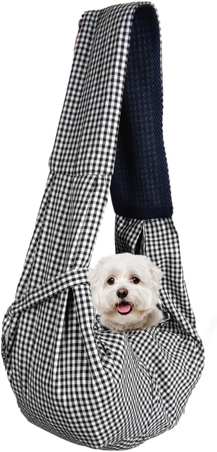 Dog Cat Sling Carrier Adjustable Strap Travel Hands Free Safe Bag Small Puppy Backpack for Outdoor Travel