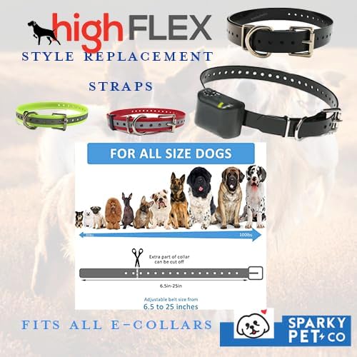 Replacement Strap for Dogtra Collars - 3/4" Wide Ultra-Durable Dog E-Collar Replacement for Training, Bark, Shock, Electric, and GPS Collars - 28" Adjustable Length Solid Yellow