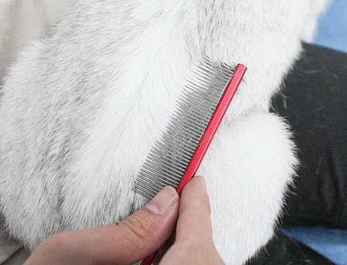 Pet Grooming Comb Rat Tail Comb Cat Hair Trimmer Combs Dog Hairstyle Comb Float Hair Removal Dematting for Cat Dogs Cat Comb Dog Comb Rounded Ends Pet Hair Comb for Home Grooming (One Size,black 3)