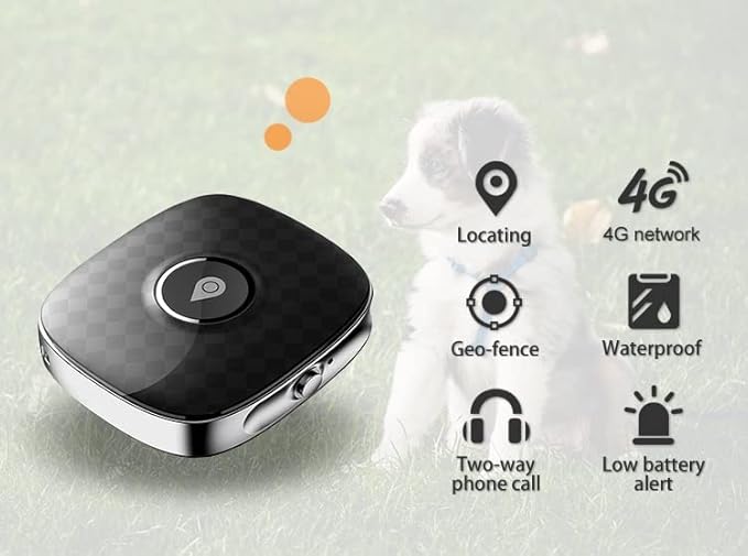 Bundle Pack Q68 PET Tracker- Waterproof,Unlimited Range,LED Collar,SIM Card with Free 1 Month Trial Everything Included (Medium, Blue)
