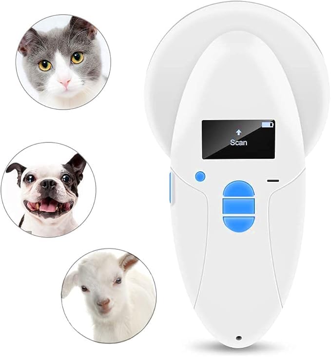 Sonew RFID Chip Reader Scanner, 134.2Khz Animal Pet Microchip Recognition Reader for Pet Animal Cat Dog Microchips Transponders in Cushioned Case