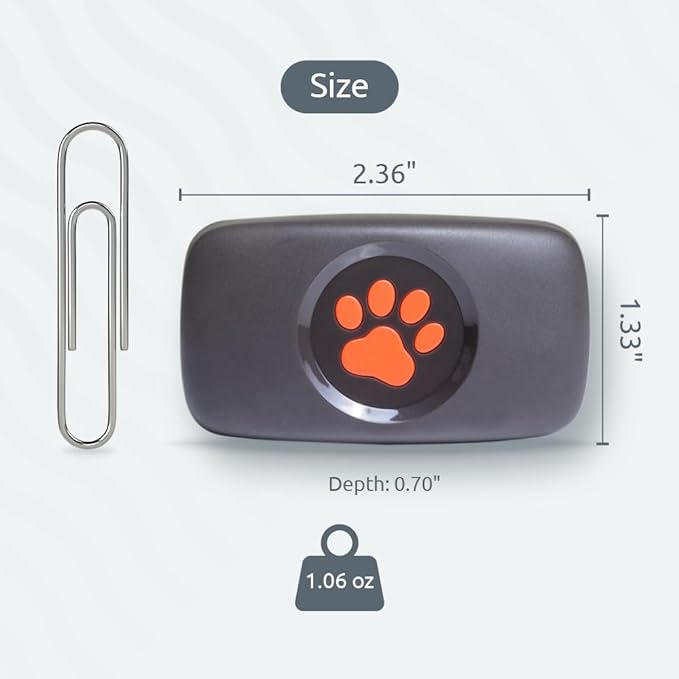 Dog GPS Tracker - No Subscription Fees - Suitable for All Dogs and Fits All Collars - Smart Activity Tracker, Satellite Tracking with Unlimited Range - 100% Waterproof Pet Tracker (Black)