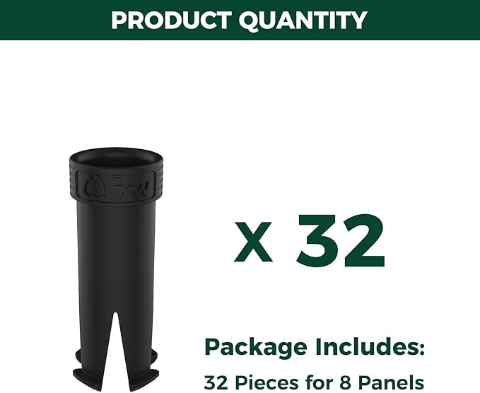 FXW 32 Pieces Muffler Tubes, Compatible with FXW Rollick/Instant Dog Playpen (Replacement for HomePlus/Dog Gate), Black │ Patented