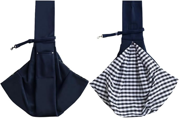 FEimaX Dog Sling Carrier, Pet Papoose Slings Bag for Small Dogs Cats, Puppy Hands Free Satchel Tote Pouch Carriers Doggie Crossbody Shoulder Carry Bags for Outdoor Travel (Dark Blue)