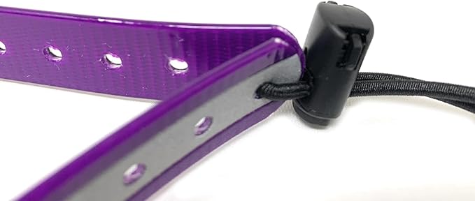 Replacement GPS eCollar with Adjustable Bungee, Multi-Hole Design, and Secure Toggle Closure for Small Dogs (Purple, Small Neck) Reflective