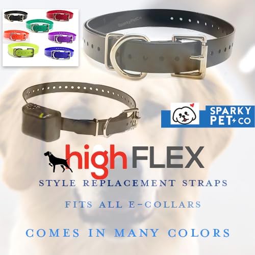 Replacement Strap for Dogtra Collars - 3/4" Wide Ultra-Durable Dog E-Collar Replacement for Training, Bark, Shock, Electric, and GPS Collars - 28" Adjustable Length Solid Yellow
