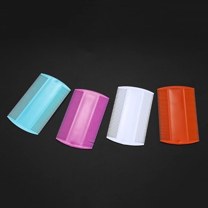 8 Pcs Random Color Lice Combs, Double Sided Pet Combs, Cat Dog Pet Grooming Fine Tooth Hair Combs Dog Combs