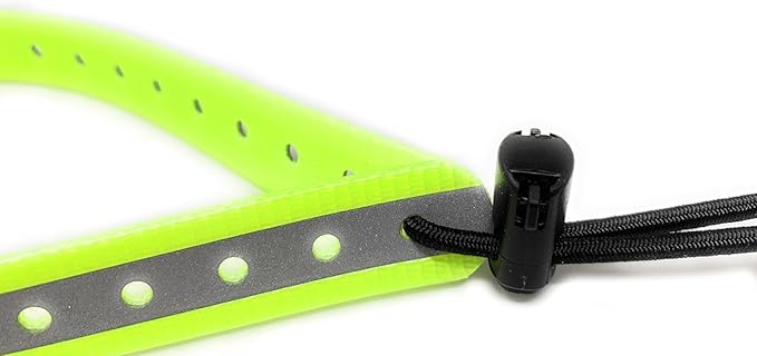 Replacement GPS eCollar with Adjustable Bungee, Multi-Hole Design, and Secure Toggle Closure for Small Dogs (Reflective Neon Yellow, Small Neck)