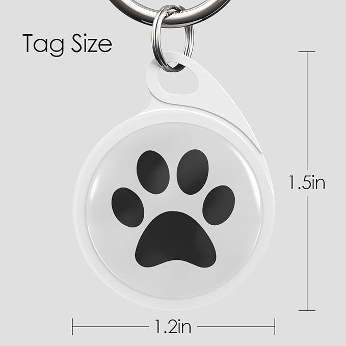 QR Code Dog Tag, Smart ID Tags, Dog Tags Personalized Lightweight Silent ID Tag for Kids Pets Bags Keys, Black