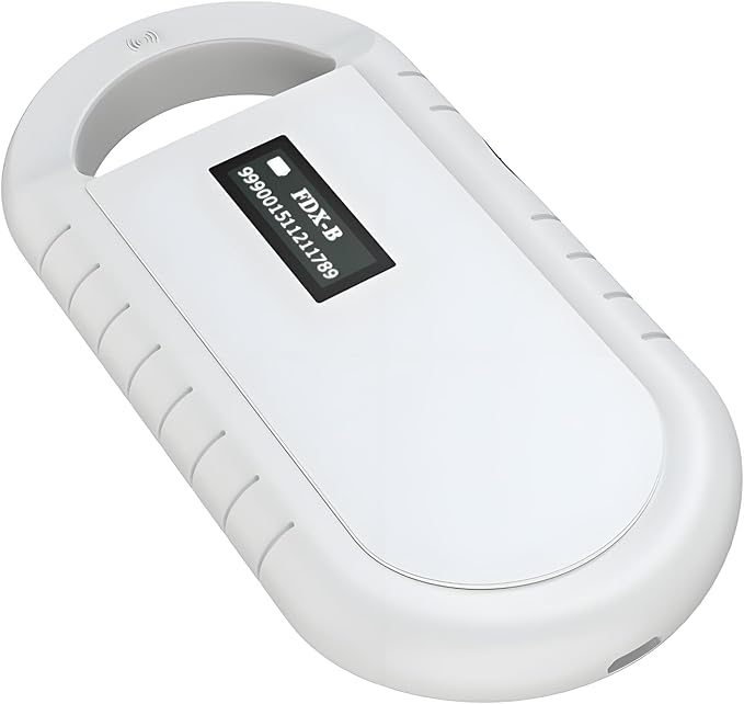 Pet Microchip Scanner, Handheld Animal Chip Reader Portable RFID Reader Supports for ISO 11784/11785, FDX-B and ID64 RFID