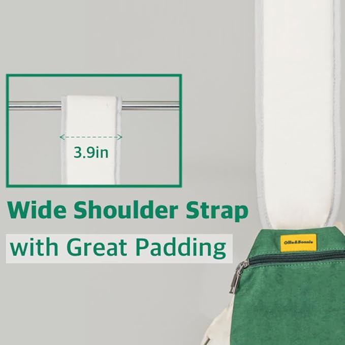 Ollie&Bonnie Dog Sling Carrier for Small Dogs, Hands-Free Design, Floor Support Pad, Cushioned Adjustable Shoulder Strap, Suitable for Puppies and Pets.