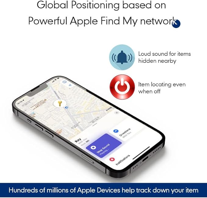 EtripTag Tracker Global Positioning Device GPS Finder Works with Find My app and Authorized MFI with Genuine Italian Leather Collar Large 23.5in Long for Dogs