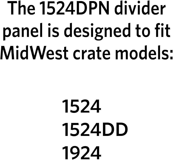 MidWest Homes for Pets Dog Crate Divider Panel for 24-inch Dog Crate; Fits Crate Models 1524, 1524DD, 1924 & Measures 16.42L x 17.05W x .79H Inches, Black