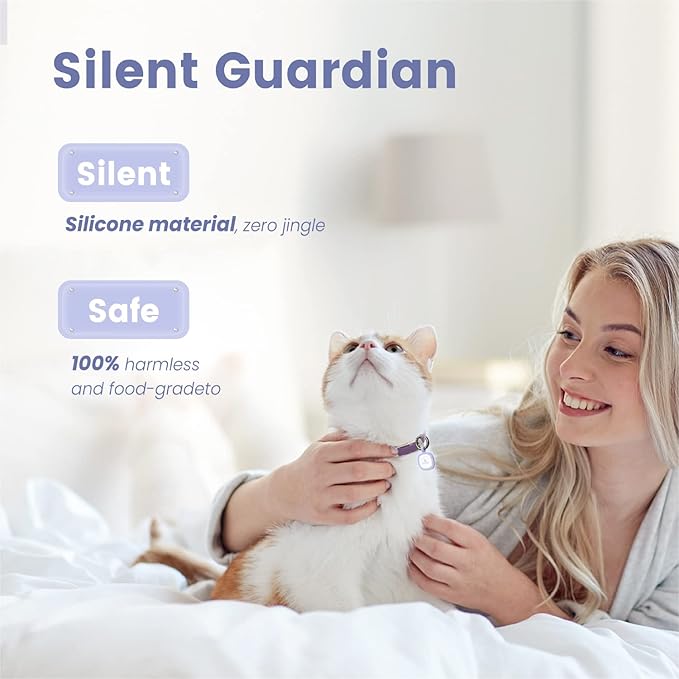 Pawaii QR Code Pet ID Tag, Silent Silicone Dog ID Tag, Modifiable Pet Online Profile, Free Online Pet Page Emergency Contact, Scan QR Receive Instant Pet Location Alert Email, 1Pack (Purple)