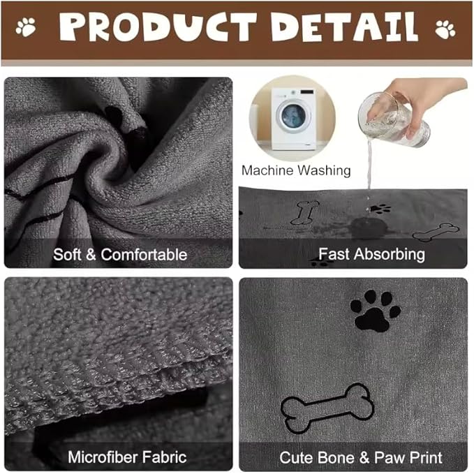Dog Shampoo Kit 17oz - Conditioning Shampoo & Detangling Deshedding Hypoallergenic with Dog Brush & Absorbent Microfiber Towel, Pet Shampoo for Dogs by Your Lifestyle Merchant
