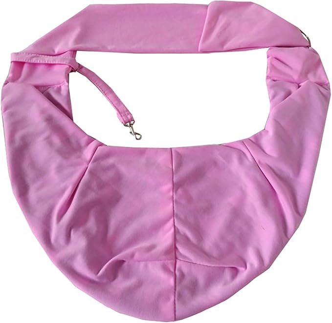 Surblue Pet Sling Carrier Bag with Hands-Free Reversible Belts, Safe Comfortable Adjustable Crossbody Shoulder Outdoor Travel Pet Tote Suitable for Small Dog Cat Puppy up to 12 lb (New Pink)