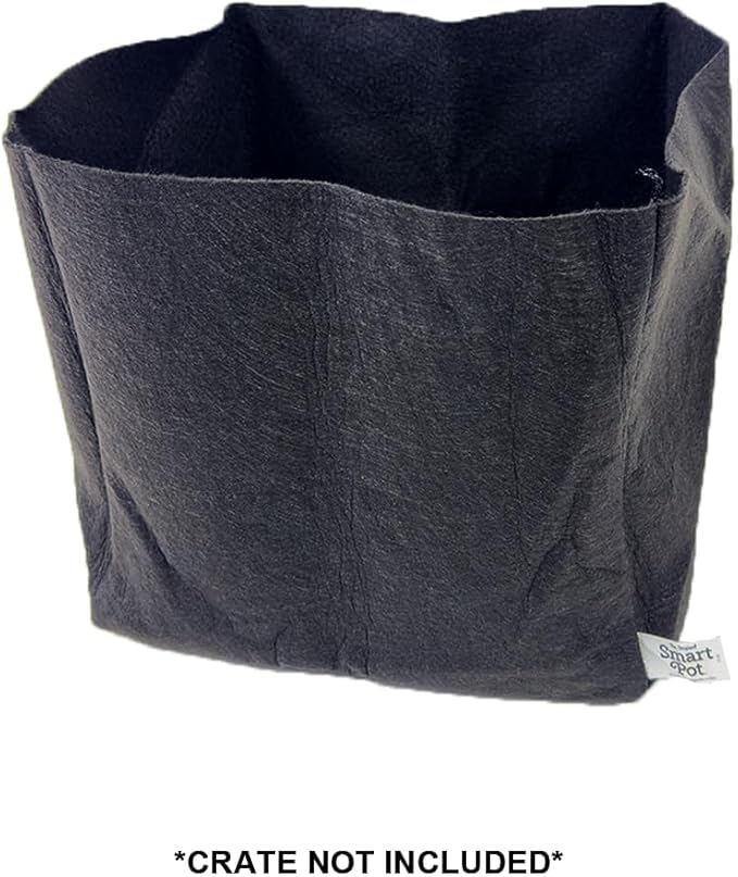 L121212 Smart Pot Milk Crate Liner, 12" x 12" x 12", Black
