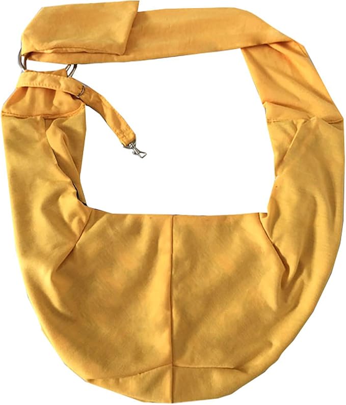 Surblue Pet Sling Carrier Bag with Hands-Free Reversible Belts, Safe Comfortable Adjustable Crossbody Shoulder Outdoor Travel Pet Tote Suitable for Small Dog Cat Puppy up to 12 lb (New Yellow)