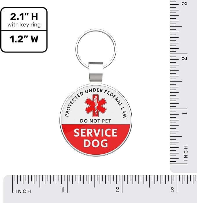 MYLUCKYTAG Service Dog Tag, QR Code Pet ID Tag Dog Tag, Online Pet Profile, Pet Location Alert Email, Digital Pet Tag, Durable Pet ID, Dog Collar Tag, Durable Pet ID, Engraved Pet Tag