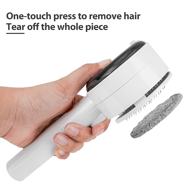 Steam Brush for Cats,3 in 1 Steamy Pet Brush Dog for Shedding for Indoor Cats,Water Brush for Cats Dogs,Spritz Defur Comb for Cats,Pet Grooming Brush Removal Comb with Spray for Cats(White)