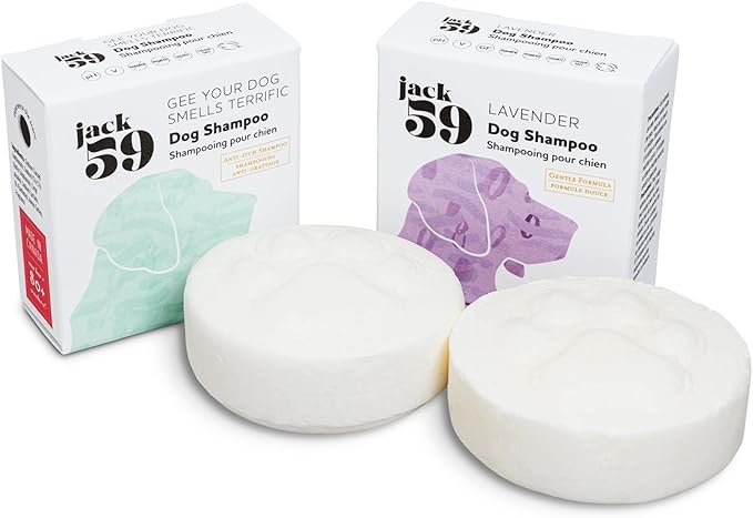 Organic Dog Shampoo Bar Soap with Added Conditioners for Skin, All Natural Puppy Bath Soap, pH Balanced, Vegan, 80+ Washes, Lavender, 80 oz