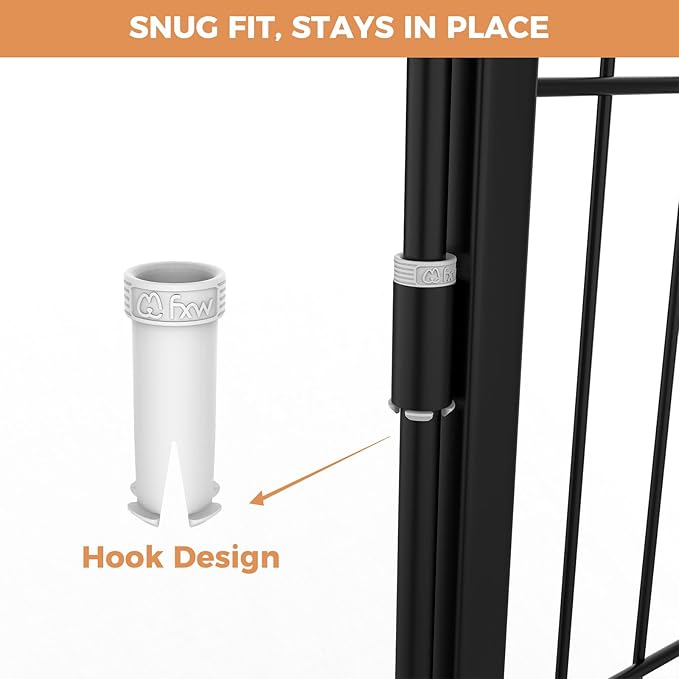 FXW 32 Pieces Muffler Tubes, Compatible with FXW Rollick/Instant Dog Playpen (Replacement for HomePlus/Dog Gate), White│ Patented