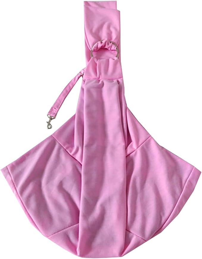 Surblue Pet Sling Carrier Bag with Hands-Free Reversible Belts, Safe Comfortable Adjustable Crossbody Shoulder Outdoor Travel Pet Tote Suitable for Small Dog Cat Puppy up to 12 lb (New Pink)