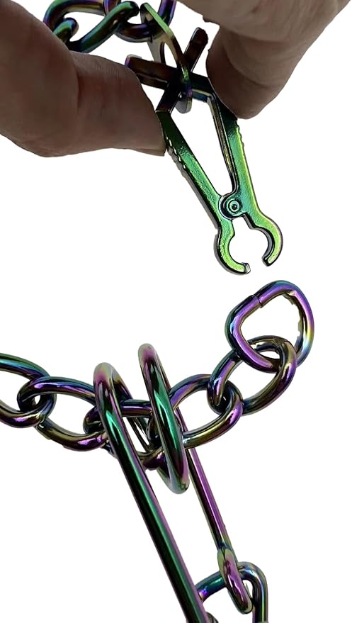No Pull Dog Collar Adjustable Quick Release Dog Training Collar with Quick Release Buckle for Small Medium Large Dogs (Rainbow Color, XL)