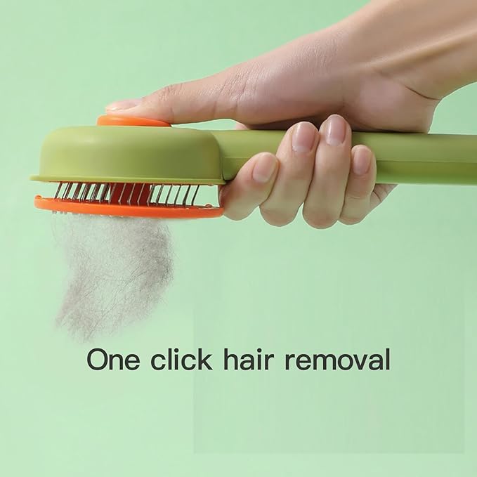 Premium Universal Pet Grooming Brush with Stainless Steel Pins Ideal for All Breeds Long Short Haired Cat and Dog,Ergonomic All-in-One Reduces Tanglesand PromotesHealthy Coat with Gentle (Yellow)