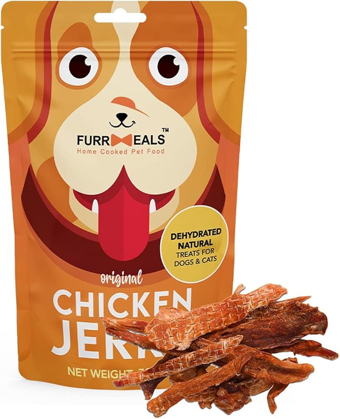 Original Chicken Jerky | High Protein Low Fat | Natural Treat for Dogs & Cats | Zero Preservative Human Grade Dog Treat | Pack of 1 x 70gm