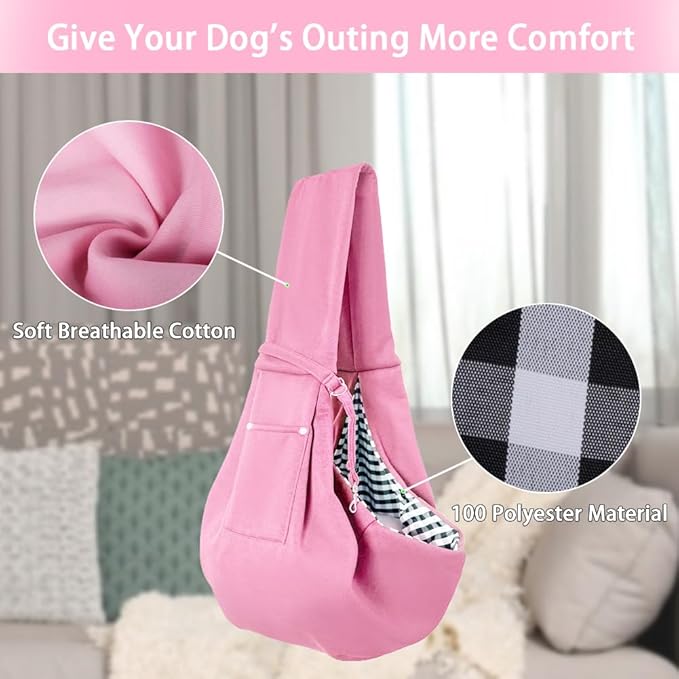 FEimaX Dog Sling Carrier, Pet Papoose Slings Bag for Small Dogs Cats, Puppy Hands Free Satchel Tote Pouch Carriers Doggie Crossbody Shoulder Carry Bags for Outdoor Travel