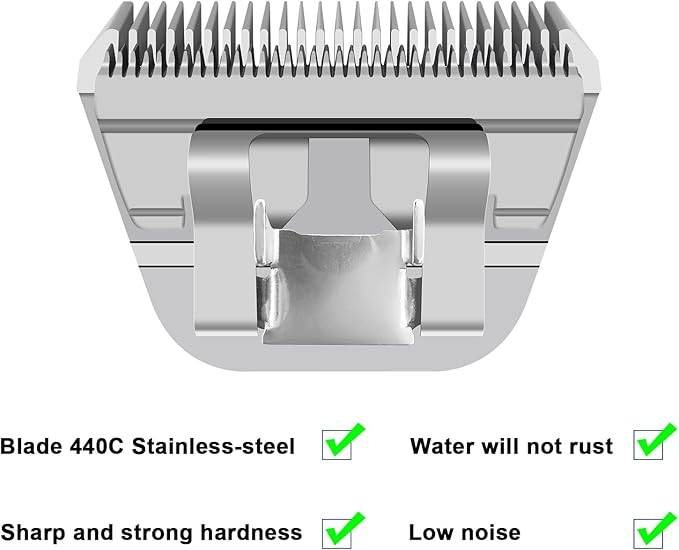 10W+7FW+5FW Wide Blades for Dog Grooming,Compatible with Andis,Oster A5,Wahl km10 Clippers,Cutting Length 1/16" to 1/4",3 Pack
