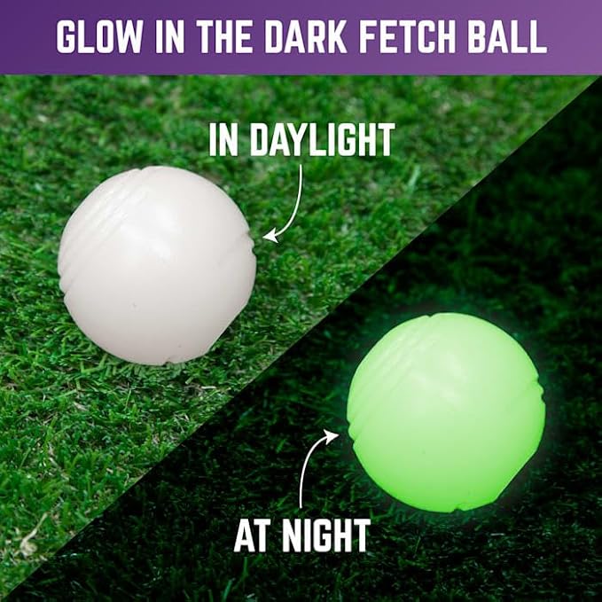 Chew King Glowing Fetch Ball, Dog Ball Toys, Ball Combo