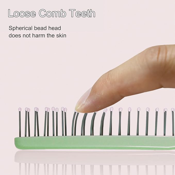 Folding Small Dog Grooming Brush - Perfect for Shih Tzus, Yorkies, and Maltipoos - Ideal Puppy Hair Brushes for Maltese and Small Breeds(Green)