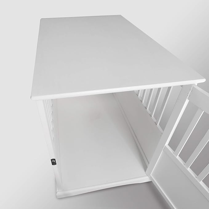 Casual Home Wooden Pet Crate, End Table, Medium, New White