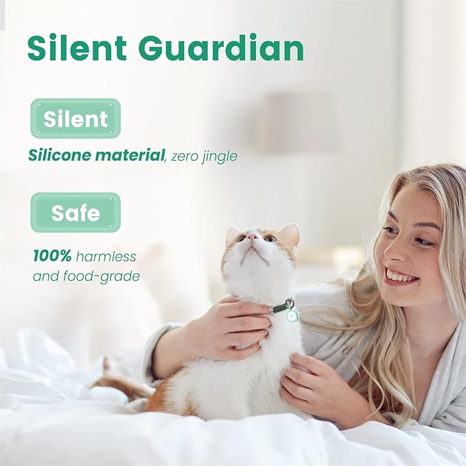 Pawaii QR Code Pet ID Tag, Silent Silicone Dog ID Tag, Modifiable Pet Online Profile, Free Online Pet Page Emergency Contact, Scan QR Receive Instant Pet Location Alert Email, 1Pack (Green)