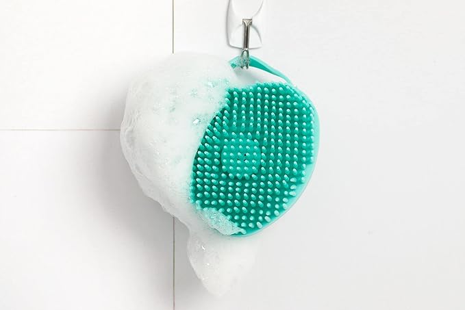 Luxurious Dog Bath Brush Scrubber - Soft Silicone Dog Shampoo Brush Combo for Pet Grooming, Bathing, & Massage Dispensing - Extreme Lather Dog Shower Brush (Green) by Crazy Piper