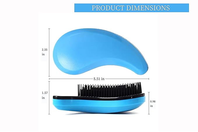 Puppy Brush for Small Dogs - Soft Dog Brush - Perfect Yorkie, Shih Tzu, Maltipoo & Maltese Grooming - Gentle Dog Hair Remover Brush for Easy Pet Hair Removal & Grooming at Home (Blue)