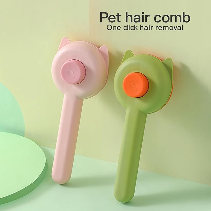 Premium Universal Pet Grooming Brush with Stainless Steel Pins Ideal for All Breeds Long Short Haired Cat and Dog,Ergonomic All-in-One Reduces Tanglesand PromotesHealthy Coat with Gentle (Yellow)