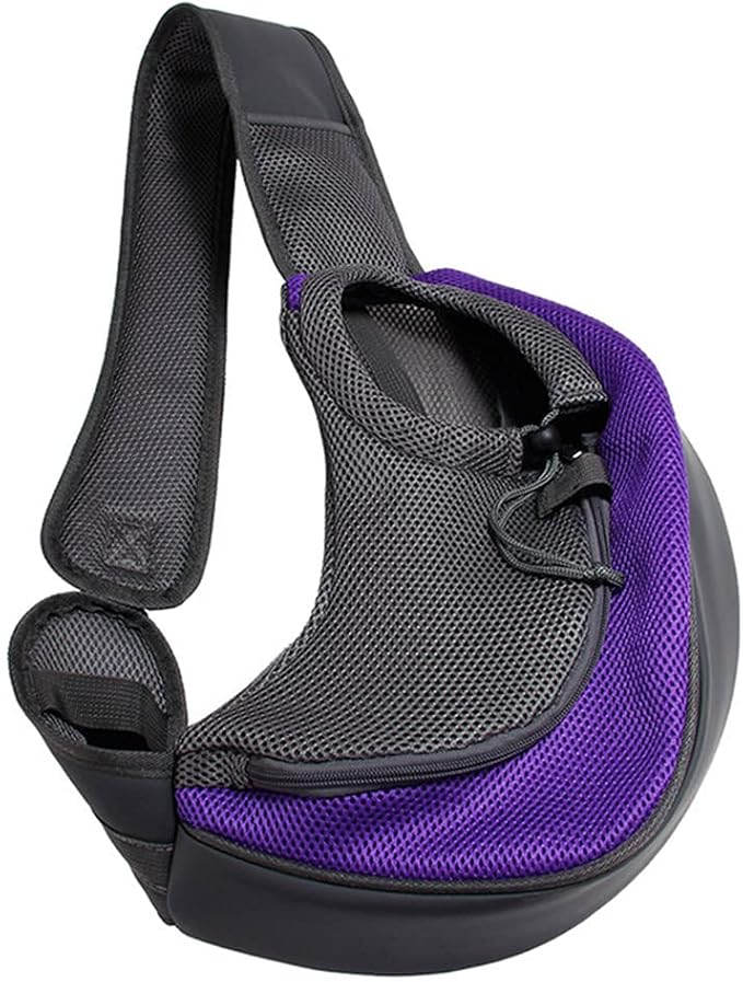 Pet Dog Sling Carrier, Breathable Mesh Portable Travel Safe Pet Sling Shoulder Bag Carrier with Adjustable Non-Slip Shoulder Strap for Small Dogs Cats Puppy