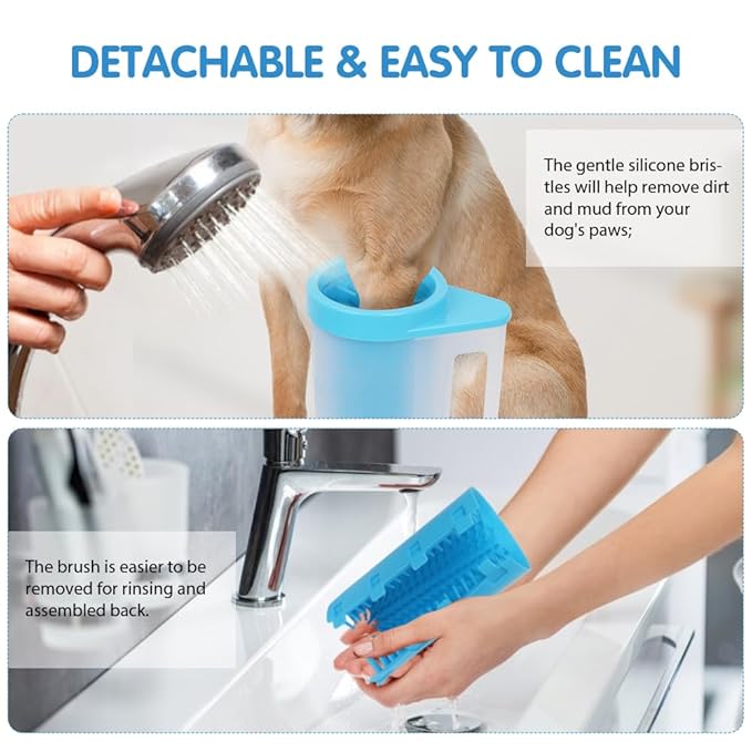 Portable Paw Washer - Fast Clean Foot Cleaner for Small, Medium and Large Dogs and Cats