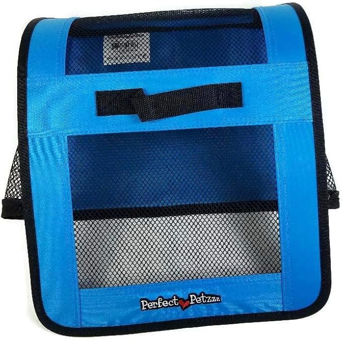 Tote for Lifelike Stuffed Interactive Pet Dogs and Cats, Nylon and Mesh Carrier for Pet Animals,Zippered Carrying Case Accessory-Blue